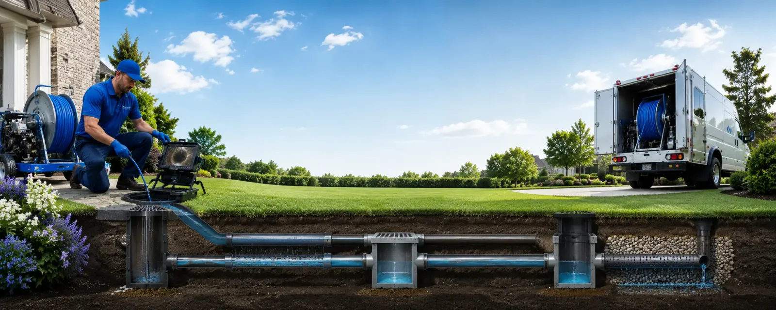 Outdoor drain cleaning information for New Munich, MN